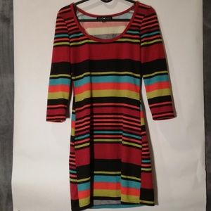 Candy striped mini dress